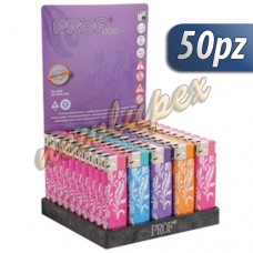Accendino elettronico ricaricabile - fiori - 50pz